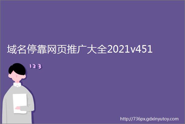 域名停靠网页推广大全2021v451